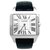 Cartier watch "Santos-Dumont" model in white gold on leather.  ref.153211
