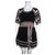Temperley London Mini vestido Preto Multicor Seda  ref.153225