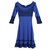 Temperley London Dresses Black Blue Silk Cashmere Wool  ref.153242