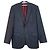 Autre Marque Pedro Del Hierro Blazer gestreift grau Wolle Seide