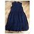 Abito Berenice con volant e ricami Blu navy - vista 2