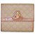 Céline CELINE vintage wallet Macadam Beige Cognac Leather Cloth  ref.153360