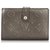 Louis Vuitton Gray Monogram Mat French Purse Grey Leather Patent leather  ref.153479