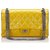 2.55 Chanel Yellow Reissue 225 Gesteppte, mit Lackleder gefütterte Umhängetasche Gelb  ref.153556