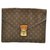 Louis Vuitton Porte document Brown Cloth  ref.153644