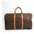 Louis Vuitton Brown Monogram Keepall 50 Leather Cloth  ref.153746
