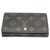 Louis Vuitton Wallets Brown Leather Cloth  ref.153818