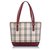 Burberry Brown House Check Canvas Tote Bag Multiple colors Beige Leather Cloth Cloth  ref.153958