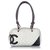 Chanel White Cambon Ligne Shoulder Bag Black Leather  ref.154011