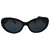 Chanel lunettes de soleil vintage Plastique Noir  ref.154162