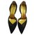 Giuseppe Zanotti Black and gold heels Golden Cloth  ref.154246