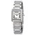 Relógio Cartier Tank Francaise Aftermarket Diamond Bezel 2384 Branco Aço  ref.154301