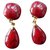 Yves Saint Laurent Earrings Red Resin  ref.154371