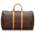 Louis Vuitton Brown Monogram Keepall 50 Leather Cloth  ref.154644