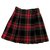 Saint Laurent Runway plaid skirt 100 % Wool Black Red Dark red  ref.154717