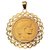 Autre Marque Beautiful pendant with a piece of 20Fr Gold Marianne / Rooster 1912 Golden Yellow gold  ref.154727