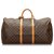 Louis Vuitton Brown Monogram Keepall 60 Leather Cloth  ref.154775