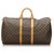 Louis Vuitton Brown Monogram Keepall 55 Leather Cloth  ref.154785