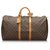 Louis Vuitton Brown Monogram Keepall 55 Leather Cloth  ref.154807