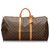 Louis Vuitton Brown Monogram Keepall 60 Leather Cloth  ref.154818