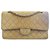 Chanel Timeless medium lined flap Beige Leather  ref.154888