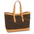 Louis Vuitton Cabas new Brown Leather  ref.154972