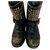 Ash TENNESSE Nickel Studded Black Leather Biker Boots  ref.155193