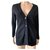 Cynthia Rowley Schwarzer Wollstrickpullover Gr. L