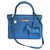 Hermès Kelly 32 zanzibar azul Couro  ref.155658