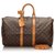 Louis Vuitton Brown Monogram Keepall Bandouliere 45 Leather Cloth  ref.155840