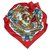 Hermès Foulard Hermes Rouge LEntente Cordiale en Soie Tissu Multicolore  ref.155857