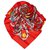 Hermès Hermes Red Le Mors a la Conetable Pañuelo de seda Roja Multicolor Paño  ref.155873