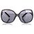Chanel Gray - Übergroße Sonnenbrille mit Tweed-Effekt Grau  ref.155890