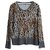 Autre Marque Knitwear Multiple colors Leopard print Cashmere Wool  ref.156028