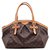 Louis Vuitton handbag model Tivoli GM Brown Dark brown Cloth  ref.156077