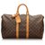 Louis Vuitton Brown Monogram Keepall Bandouliere 45 Leather Cloth  ref.156091