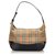Burberry Brown Haymarket Check Canvas Shoulder Bag Multiple colors Beige Leather Cloth Cloth  ref.156118