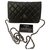 Wallet On Chain Chanel Woc Cuir Noir  ref.156299
