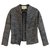 Isabel Marant Etoile short jacket tweed wool & cotton Dark grey  ref.156317