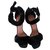 Céline Celine fur sandals Black  ref.156322