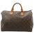 Louis Vuitton Speedy 35 Brown Cloth  ref.156464