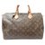 Louis Vuitton Speedy 30 Brown Cloth  ref.156467