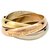 Love Cartier ring, "Trinity", three golds. White gold Yellow gold Pink gold  ref.156506