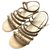 Sandali con catena Chanel EU36. 5 Beige Pelle  ref.156549