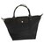 Pliage Longchamp Neo Plegable Negro Cuero Nylon  ref.156694