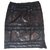 Tod's skirt , leather mosaic Black Dark brown Lambskin  ref.156838