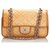 Timeless Chanel Brown Medium Flskin alinhado Flap Bag Marrom Bege Castanho claro Couro  ref.157296