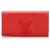 Louis Vuitton Red Epi Louise Lange Brieftasche Rot Leder  ref.157331