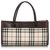 Burberry Brown House Check Canvas Handbag Multiple colors Beige Leather Cloth Cloth  ref.157338