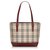 Burberry Brown House Check Nylon Tote Bag Multiple colors Beige Leather Cloth  ref.157339